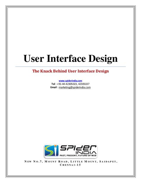 A game design document must teach everyone who reads it how the game that you're talking about works. The Knack Behind User Interface Design: PDF Document