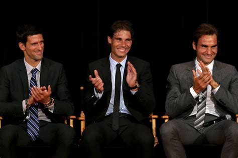 Novak Djokovic Met Rafael Nadal En Roger Federer In Team Europa Bij