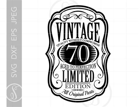 Vintage 70 Svg Vintage 70 Design Vintage 70 Silhouette Cut Etsy