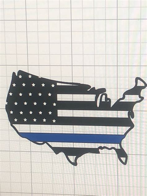 Thin Blue Line Decals Etsy