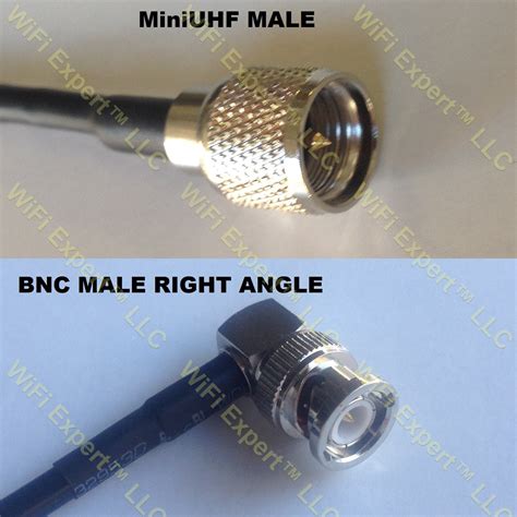 Lmr Mini Uhf Male To Bnc Male Angle Coaxial Rf Pigtail Cable Rf