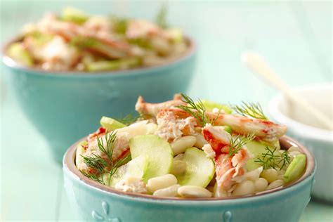 Witte bonen salade met krab en limoen Recepten