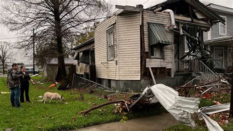 A House Is Seen Damaged After A Confirmed Tornado In Arabi Louisiana