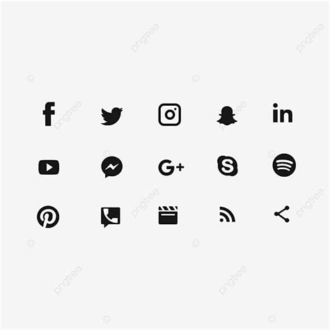 Black Social Media Icons Social Media Logos Instagram Logo Social