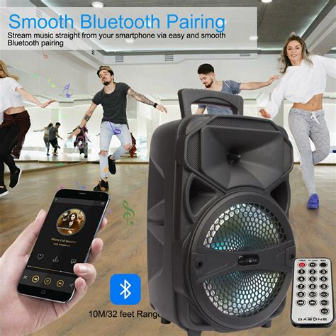 8 1000w Portable Fm Bluetooth Speaker Subwoofer Heavy Bass Sound
