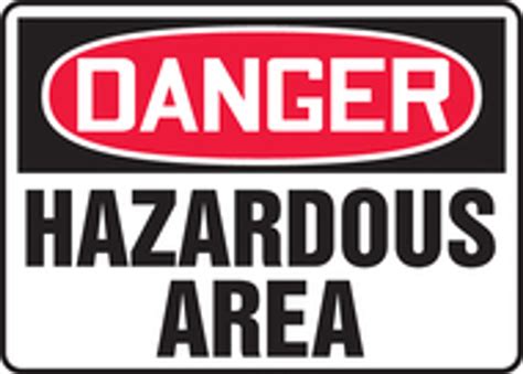 Chemical Hazards Signs Alert Others To Dangers In Area