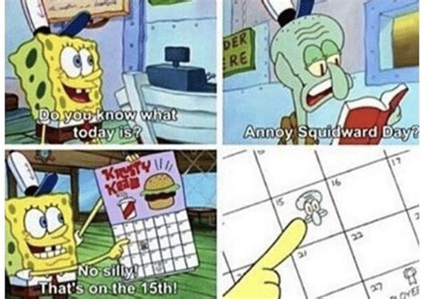 To harass especially by quick brief attacks. Happy annoy Squidward day! : BikiniBottomTwitter