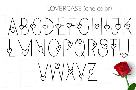 Love Valentines Svg Color Font By Lettersclipart Thehungryjpeg