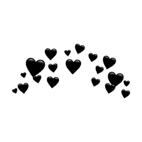 Aesthetic Heart Crown Png Black Wallpaper Png Images And Photos Finder