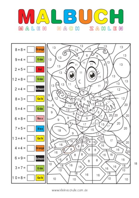 Mathe online lernen ist einfach einfach. Matheaufgaben für 1. Klasse Grundschule Zahlenraum bis 20 Deutsch - Tipss und Vorlagen