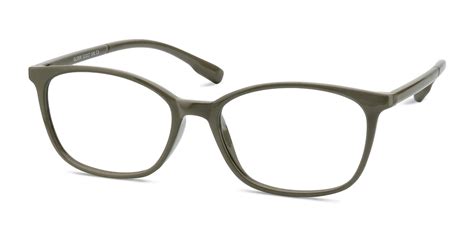 Glider Rectangle Olive Green Full Rim Eyeglasses Eyebuydirect Canada