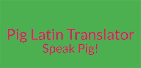 Pig Latin Telegraph