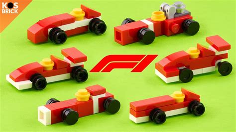 Lego F1 Cars Mini Vehicles Tutorial Youtube