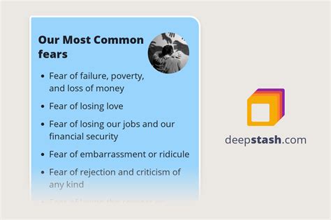 Our Most Common Fears Deepstash