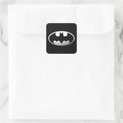 Batman Symbol Grainy Logo Square Sticker Zazzle