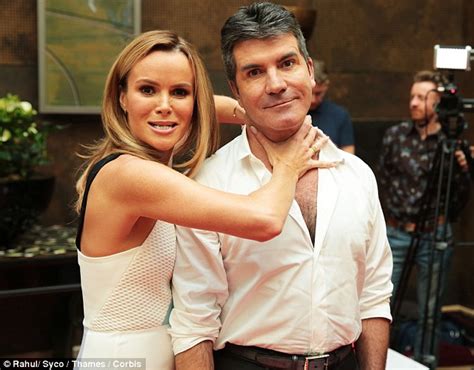 Amanda Holden Pretends To Throttle Simon Cowell In Britains Got Talent Launch Photos Daily