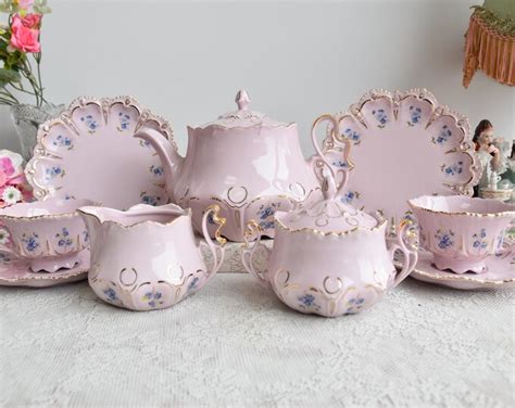 Tea Set Vintage Porcelain Slav Porcelain Pink Tea Cup Set Hch Tea Cups Rose Porcelain Vintage