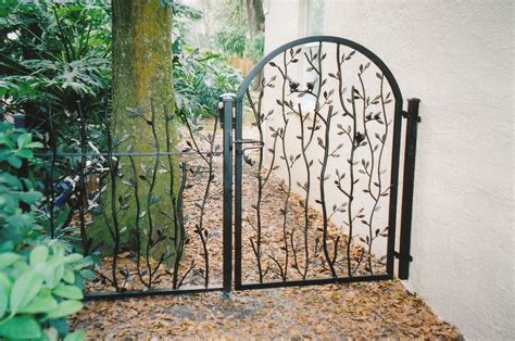 Branches And Birds Garden Gate Metal Garden Gates Iron Garden Gates