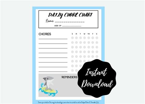 Christian Instant Printable Kids Daily Chore Chart Tâches Etsy France