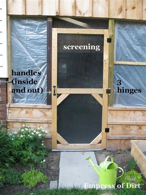Garden screening is a good option for a variety of outdoor spaces. 8 Simple DIY Screen Doors - KnockOffDecor.com