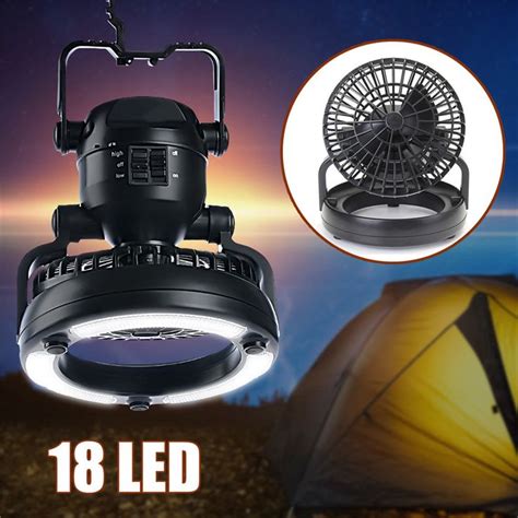 High Quality Portable 2in1 Tent Fan Led Light Ceiling Lantern New