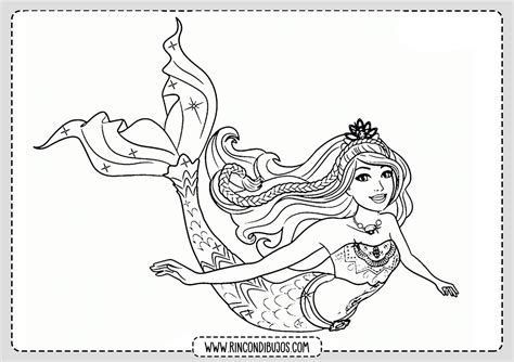 Dibujo Sirena Para Pintar Rincon Dibujos