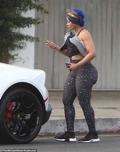 blac chyna showcases her enhanced figure in workout attire while exercising in la
