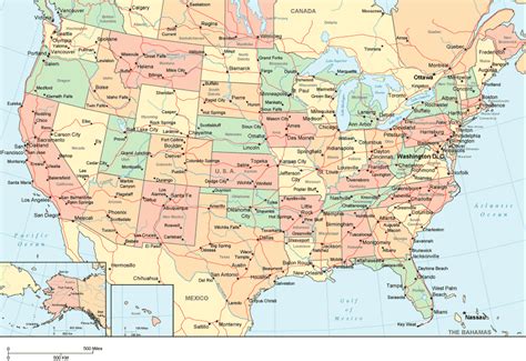 Fetch Map Usa Cities And States Free Photos