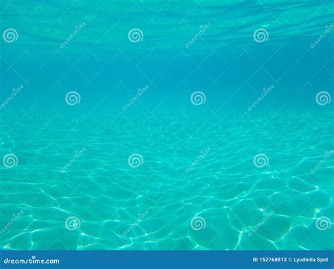 Tropical Blue Ocean Underwater Background Luxury Nature Pattern Stock