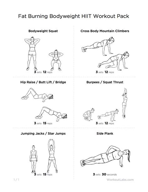 Fat Burning Metabolic Master Bodyweight Hiit Workout Pack