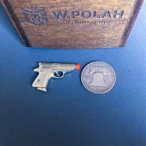 Miniature Gun Walther Ppk Scale 14 Pinfire Gun Mini Gun Etsy
