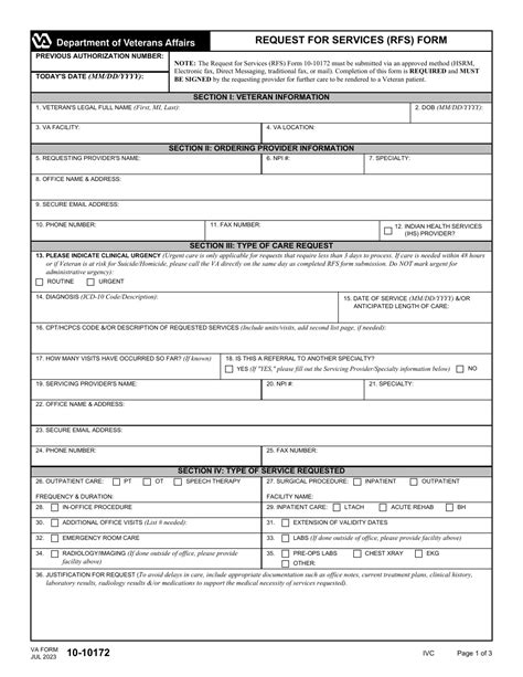 Va Form 10 10172 Download Fillable Pdf Or Fill Online Request For