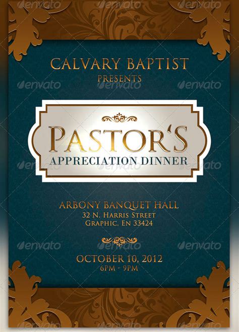 Pastor Appreciation Flyer Templates Inspiks Market