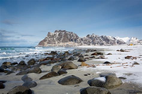 Utakleiv Beach Lofoten Islands Norway Stock Image Image Of Coast