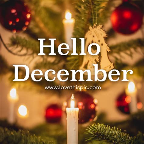 Lighted Candle And Ornaments Hello December Pictures Photos And Images