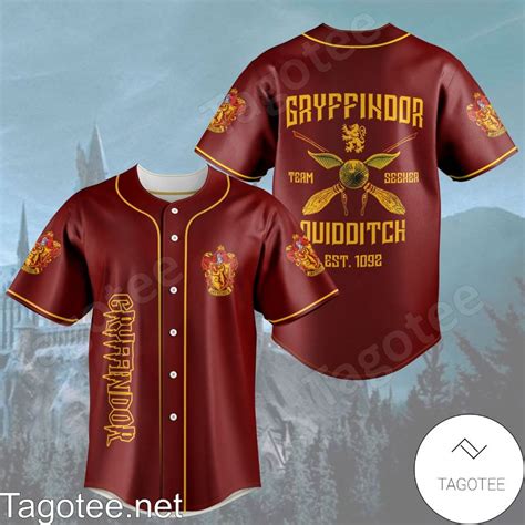 Harry Potter Gryffindor Quidditch Baseball Jersey Tagotee