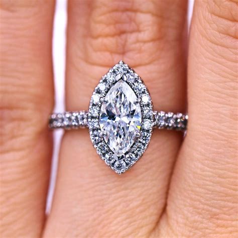 insanely gorgeous halo marquise natural diamond ring