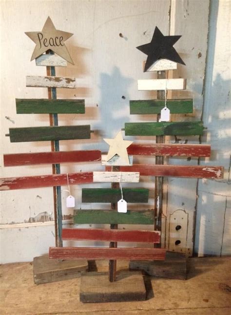 Upcycled Shutter Trees Wood Christmas Tree Slatted Trees Unique