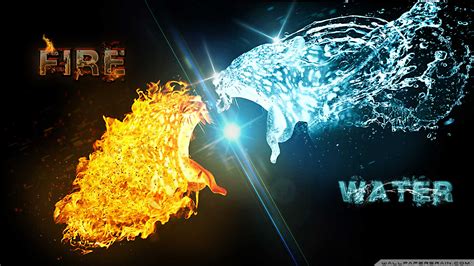 Fire Vs Water Wallpapers Wallpaper Cave