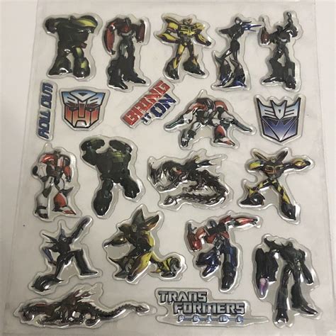 New Pc Transformers Optimus Prime Bumblebee Metallic Stickers Savvi Ebay