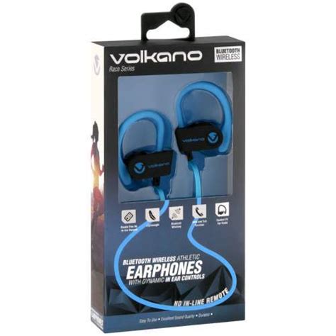 Volkano Sport Earhook Bluetooth Earphones Blueblack