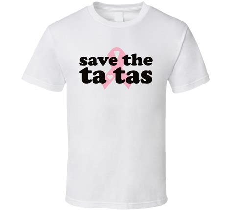 breast cancer save the ta tas pink ribbon t shirt