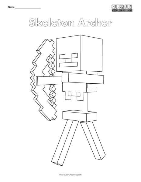Minecraft Skeleton Coloring Pages Coloring Home