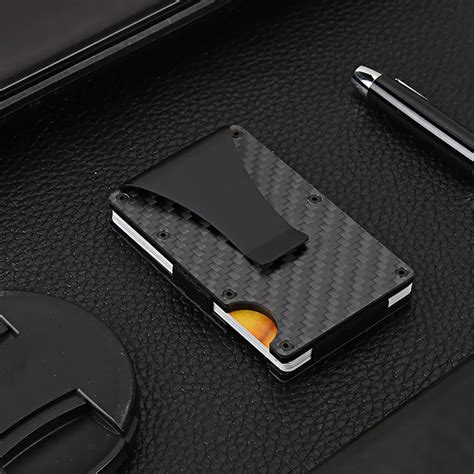 Fashion Box Carbon Fiber Ultra Credit Card Holder Portable ID Card