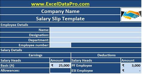Now we'll illustrate monthly salary calculation with an example: Download Corporate Salary Slip Excel Template - ExcelDataPro