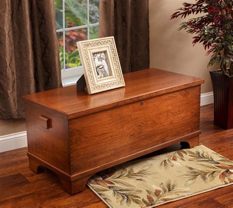 Large Flat Top Cherry Wood Hope Chest Dutchcrafters