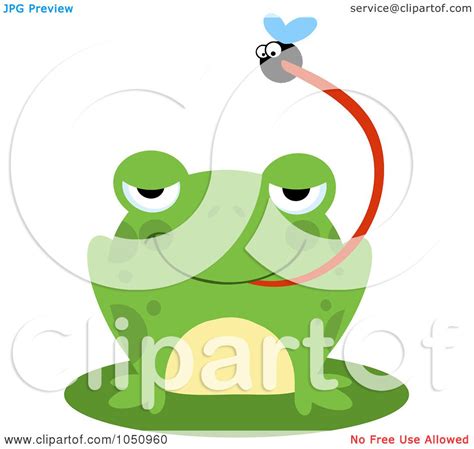 Royalty Free Vector Clip Art Illustration Of A Frog Catching A Fly By