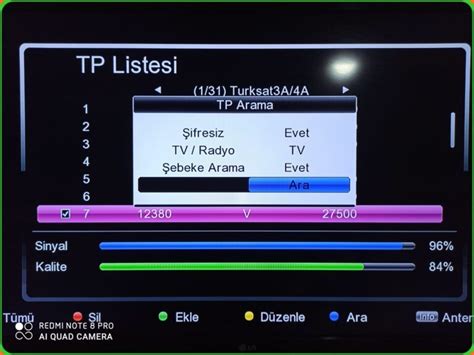 TÜRKSAT 4A OTOMATİK KANAL ARAMA FREKANSI 2024 Güncel