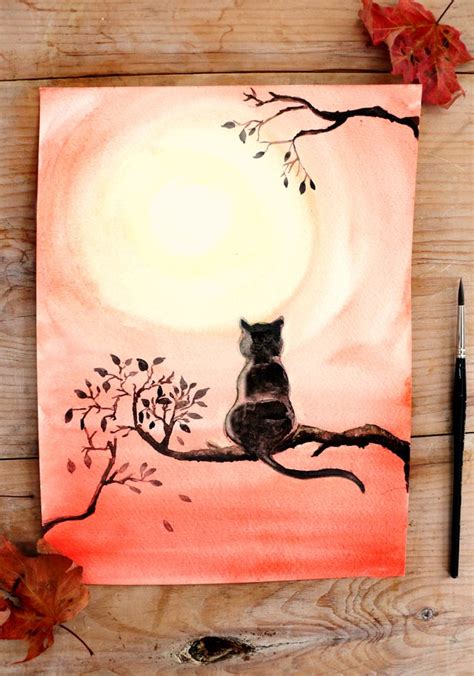 Diy Black Cat Watercolor Painting Ehow
