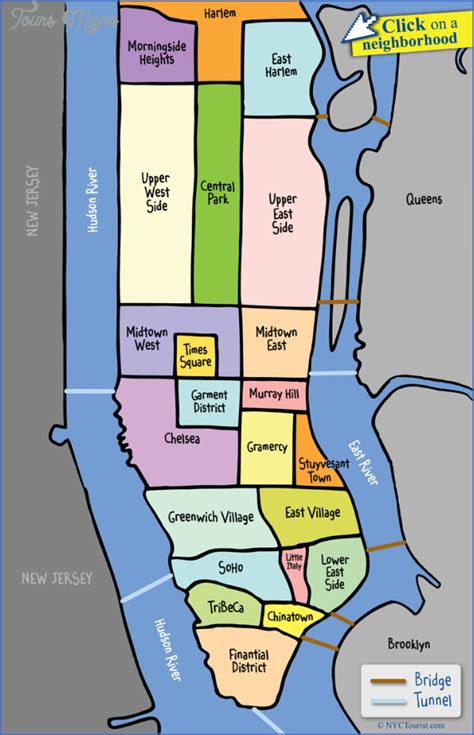 New York Neighborhoods Map Manhattan